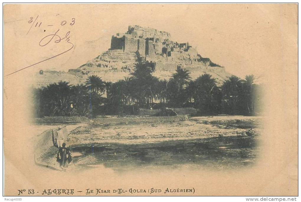 ALGERIE le ksar d'el golea sud algérien      2 scans