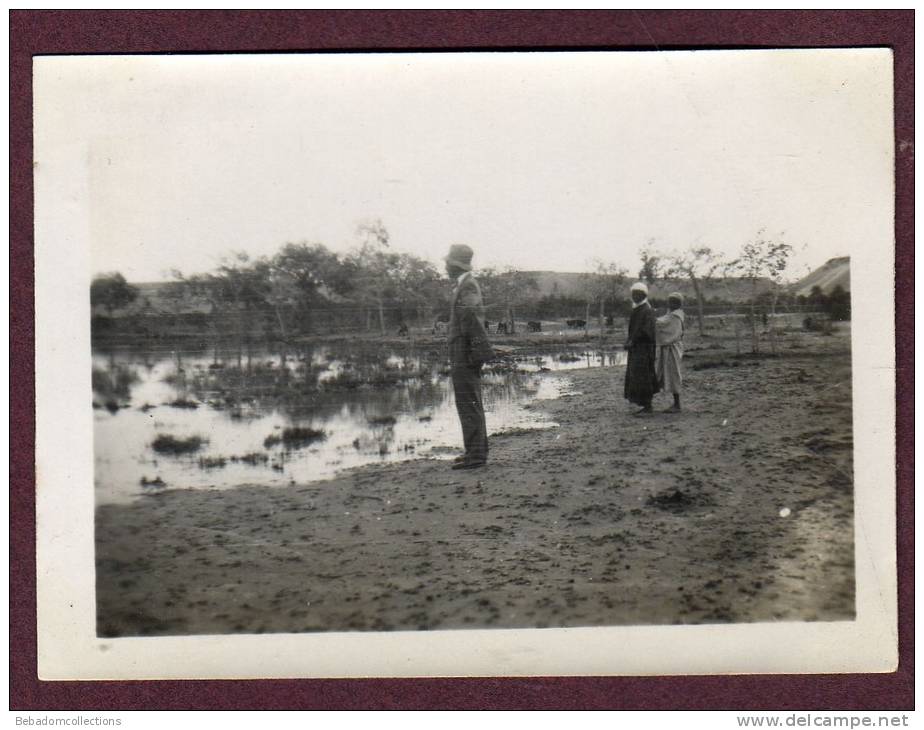 Belle photo ALGERIE 1932 - EL GOLEA - HOMME ET GARCONNETS