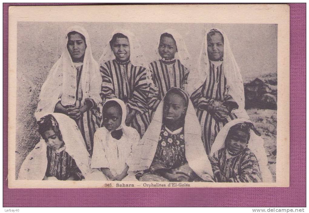 1 cpa SAHARA . ORPHELINES D'EL GOLEA.
