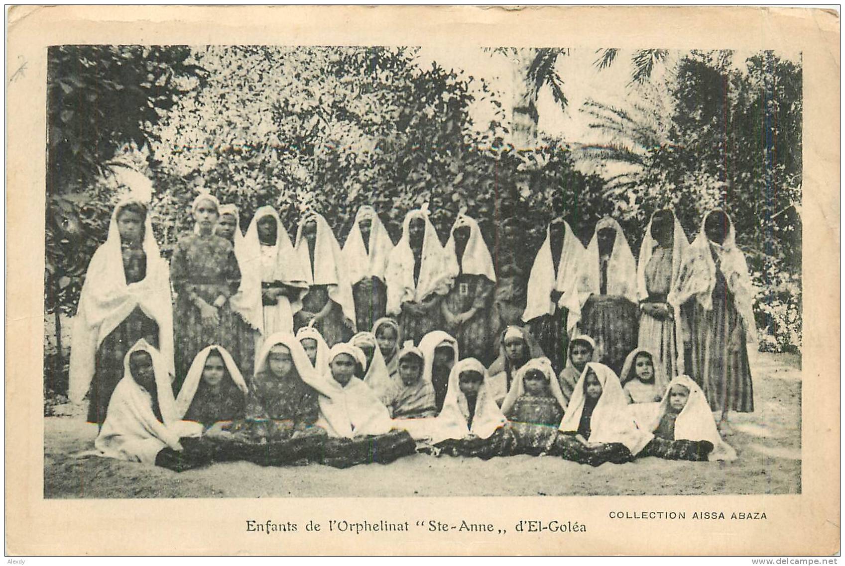 NEW CPA EL-GOLEA *** ENFANTS DE L' ORPHELINAT SAINTE-ANNE *** 1927 ALGERIE