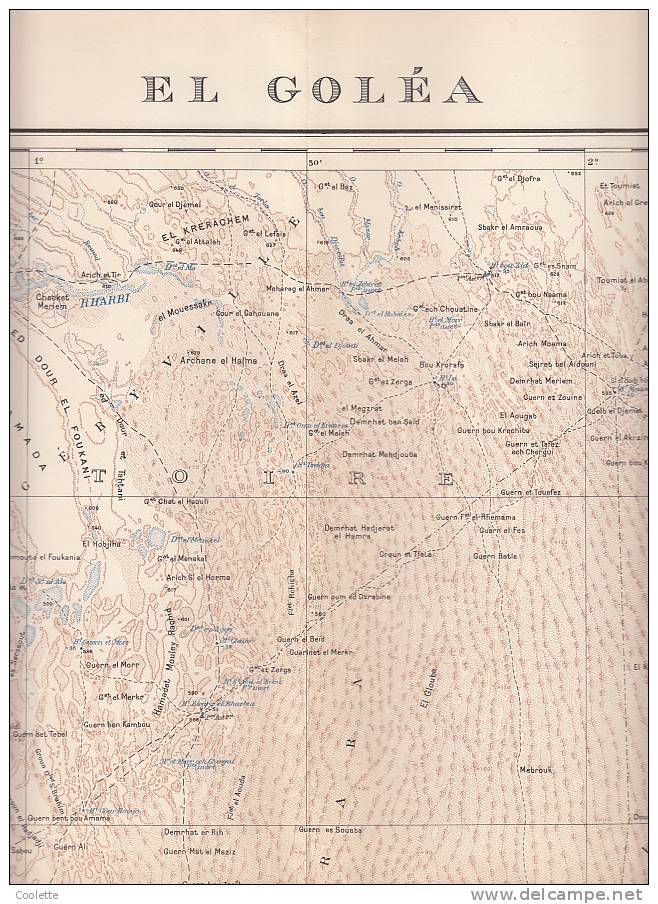 CARTE AFRIQUE AU  1/500 000 Eme Flle  NH 31 N O EL GOLEA ALGERIE