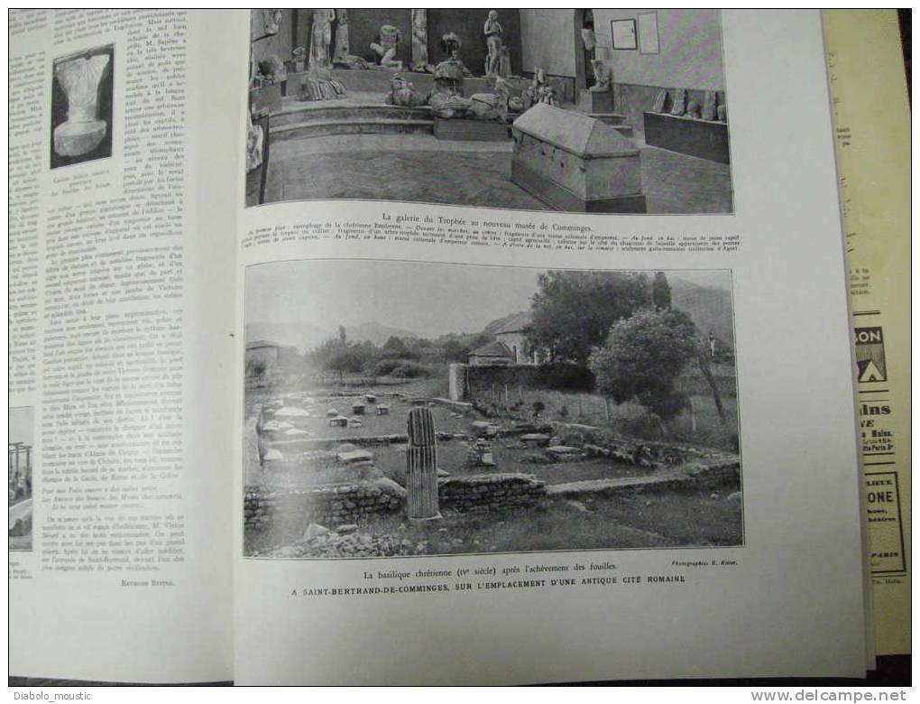 1931  Cité antique romaine à Saint-Bertrand-de-Comming es ;  Pelote basque ; Naufrage de l' EL- GOLEA