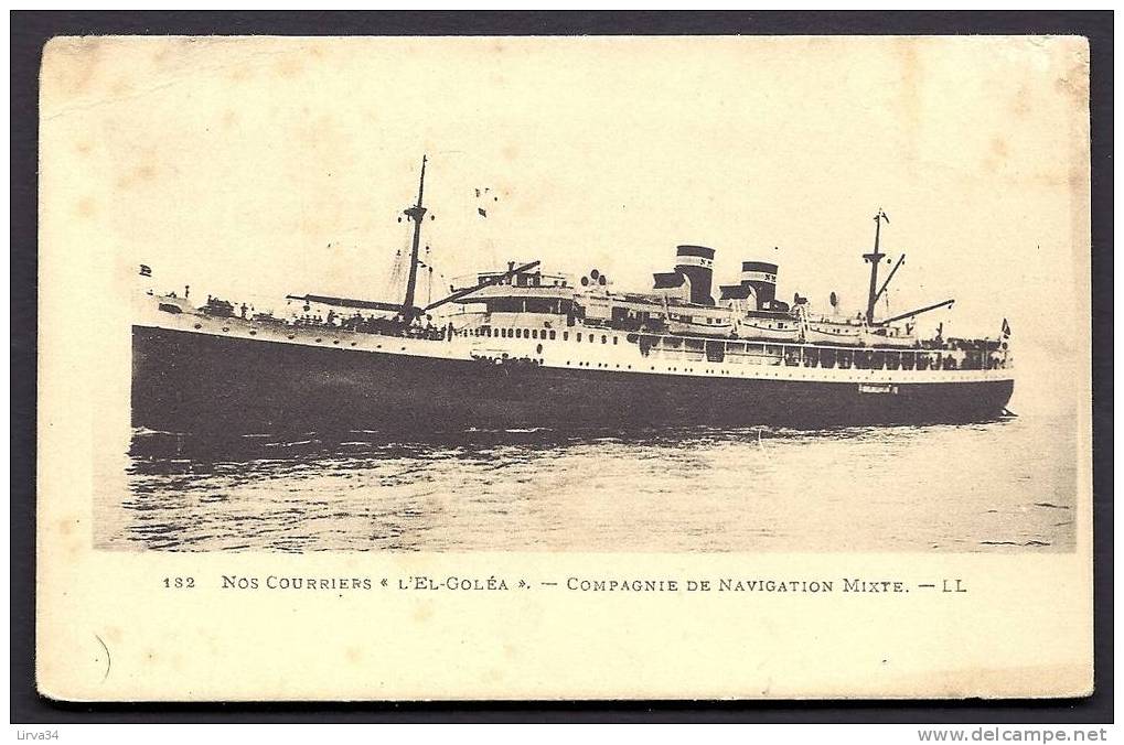 CPA  ANCIENNE- FRANCE- THEME  BATEAUX- PAQUEBOTS- 