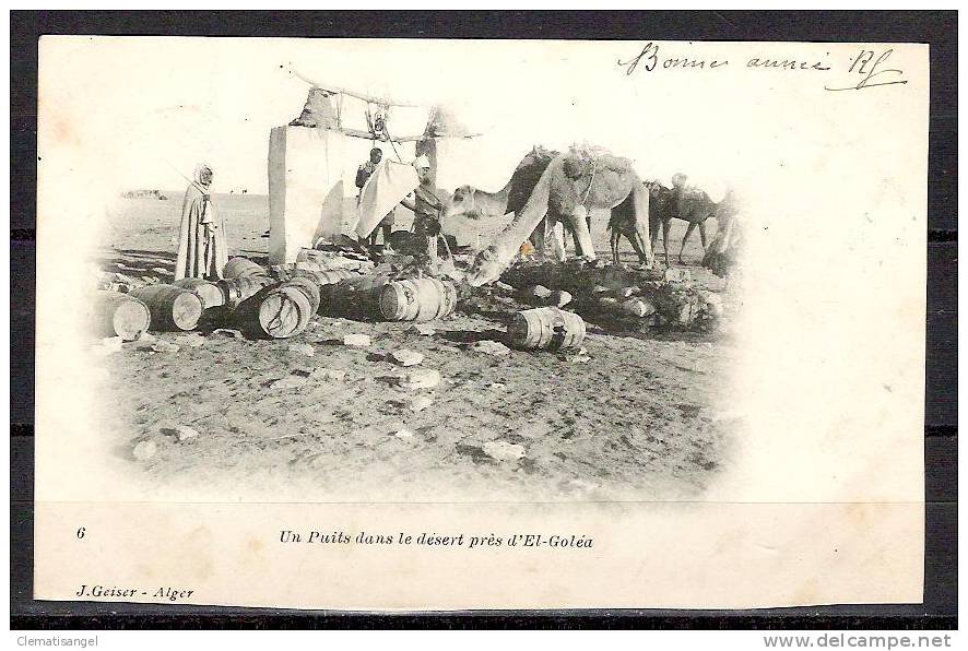 TOP!! UN PUITS DANS LE DESERT PRES D'EL-GOLEA * 1903  **!!