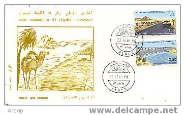ALGER  Barrage de Djorf Torba oued Guir  RN 51 El Golea Timimoun  22/02/69