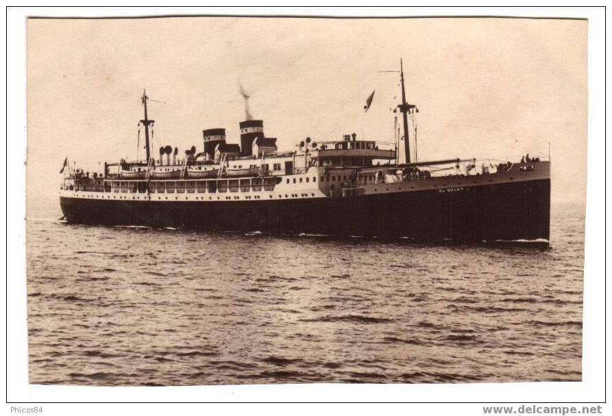 paquebot EL GOLEA , carte photo ............. 150-78