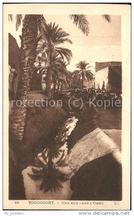 dg21291 Touggourt Une rue dans l Oasis Kat. Algerien
