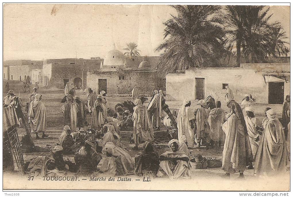 Algérie. Touggourt. Marché des dattes (1910)