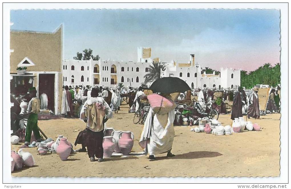 cpsm  bon etat ,    touggourt   dept de  l' O.C.R.S.  carte rare  , hotel transatlantique