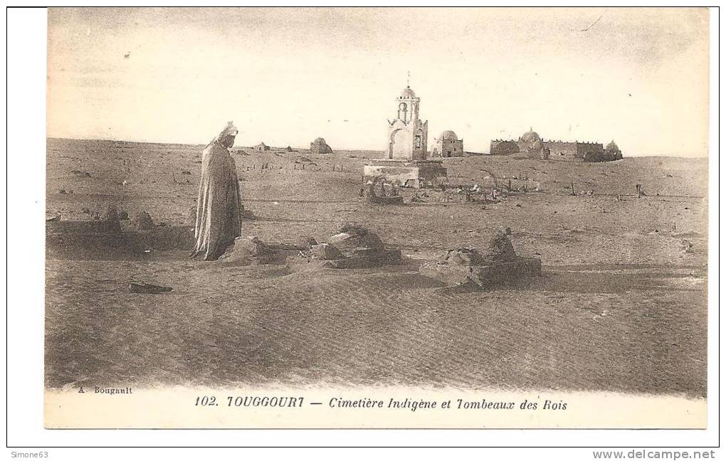 cpa -algerie - TOUGGOURT --- cimetiere indigene  et tombeaux des rois - a  voir