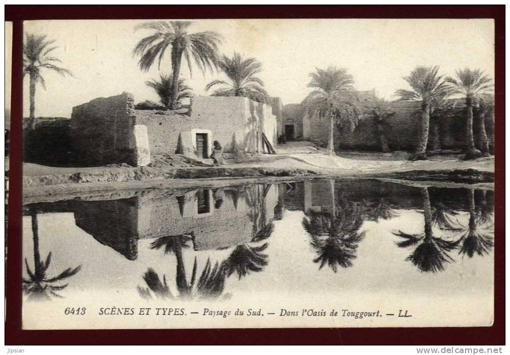 cpa  du  Maroc  Scènes et Types  Paysage du sud dans l' oasis de  Touggourt   2LIO14