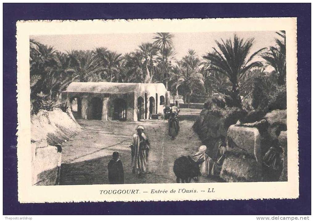 ^^ CPA ALGERIE ALGERIA TOUGGOURT ENTREE DE L´OASIS LL MORE CHEAP ALGERIA LISTED