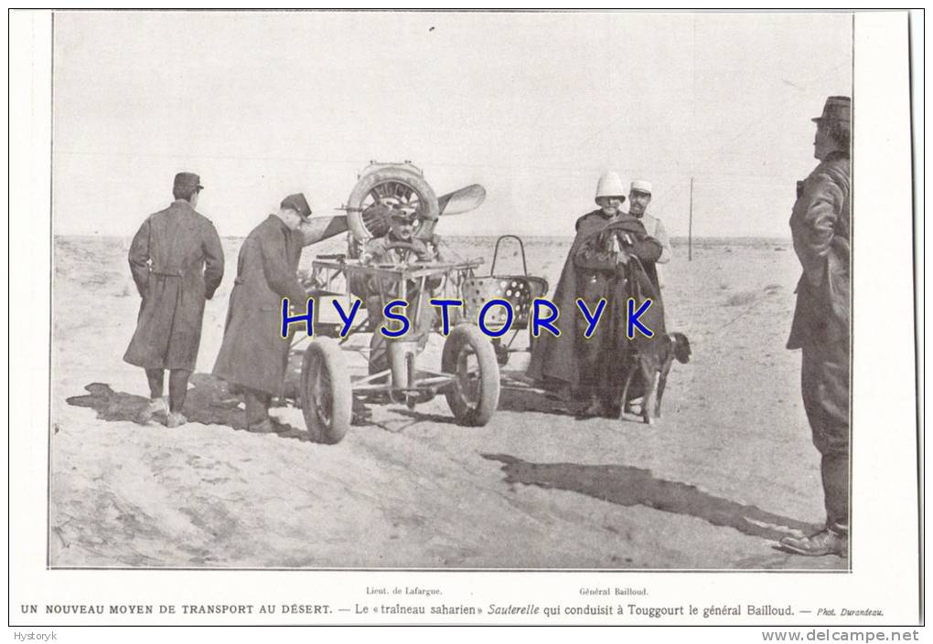 aviation auto sauterelle touggourt nouveau 24x16cm1912 rare photo ancienne issu d un magazine de cette année là