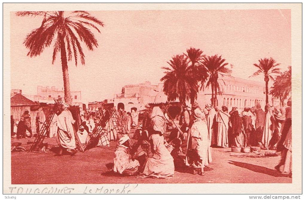 LE MARCHE DE TOUGGOURT  L´ALGERIE VOUS CONVIE AUX FETES DE SON CENTENAIRE EN 1930