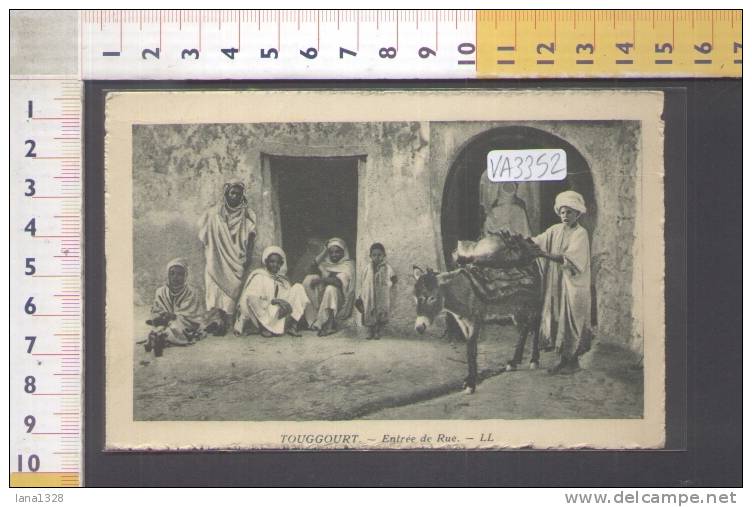 VA3352 ALGERIA TOUGGOURT ENTREE DE RUE ASINI COSTUMI FOLKLORISTICI FOLCLORISTICI  BAMBINI