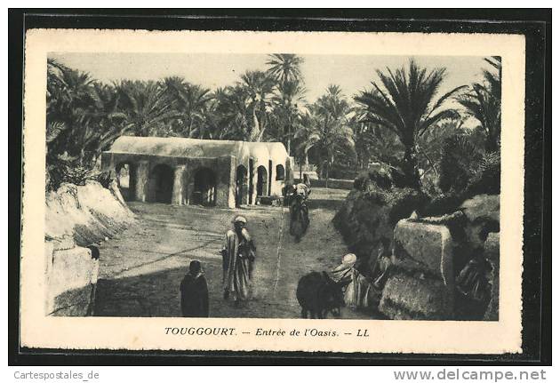CPA Touggourt, Entrée de l'Oasis