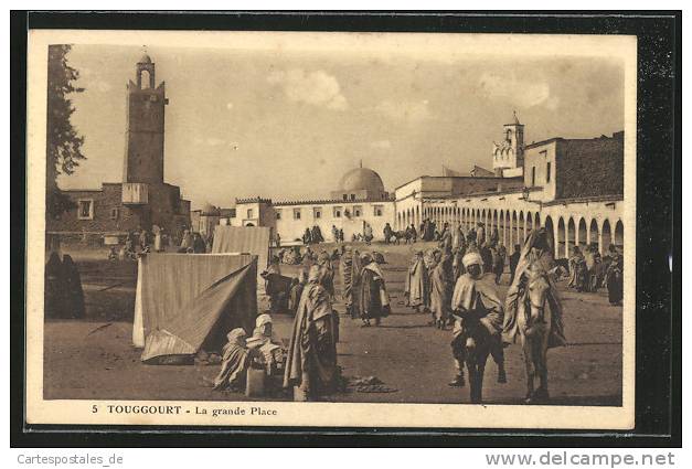 CPA Touggourt, La grande Place