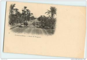 ALGERIE  BISKRA ENVIRON  ROUTE DE TOUGGOURT    ANIMEE