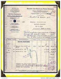 1932  -  Ets SONA  -  Dattes muscades à Touggourt  -  Algérie