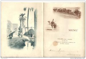 INAUGURATION DU CHEMIN DE FER DE BISKRA-TOUGGOURT . 1914 . RARE