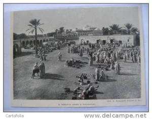 1928 - Marché Arabe Touggourt   - Ancienne coupure de presse italienne avec PHOTO