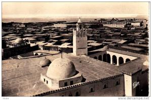 TOUGGOURT VUE GENERALE SUR LA VILLE INDIGENE ET LA GARE