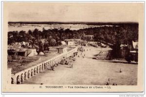 TOUGGOURT , Vue générale & l´ Oasis , CPA ANIMEE