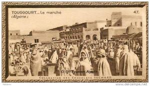S1  ALGERIE  TOUGGOURT le marché  10 x 6 cm  (cliché de O.E. )