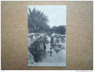 Carte postale  Touggourt oblitération ambulant Biskra à Batna sur Semeuse