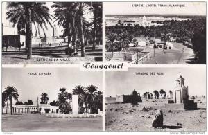 carte postale ancienne,algérie française,colonie,Maghreb ,TOUGGOURT,oasis sahara,ouarglia,oued righ,tombeau,place citroen