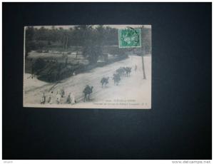 scènes et types - caravane sur la route de Biskra à Touggourt - E.S. 2046 - CIRCULEE 1912 L68F
