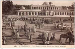 ALGERIE - TOUGGOURT - Place Colonel Pujat et bureau des affaires indigènes