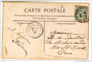 CP de Marseille pour Ain El turk (Oran) (27.05.1906)