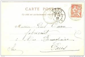 REF LPU10/2 - ALGERIE - CPA ORAN LA MOSQUEE - AIN EL TURK / ORAN / PARIS 3/9/1902