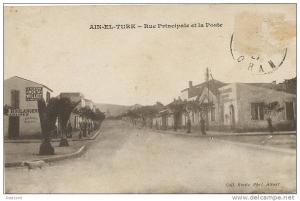 Ain el Turk Oran  Rue Principale et La poste voyagé 1927 Boulangerie Martinez