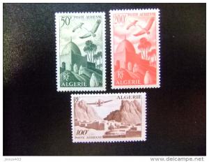 ALGERIE   ARGELIA  1949 MARABOUT -GORGES D´EL KANTARA Yvert  PA nº 9 / 11 MH