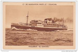 CPSM - Compagnie de Navigation mixte (Cie Touache) - Paquebot  EL KANTARA