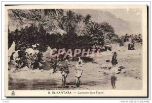 CPA El Kantara Laveuses dans l'oasis