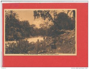 EL KANTARA cpa animée Un Joli Coin dans l ' Oued        418 Combier