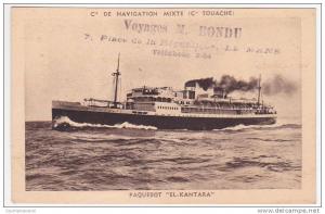 CPA - Paquebot  EL KANTARA  - Cie de Navigation mixte - Cie Touache