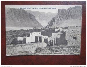 El Kantara Vue sur le village blanc et les Gorges CPA AK