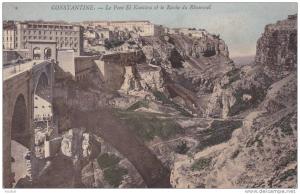 cp , ALGÉRIE , CONSTANTINE , Le Pont El Kantara et le Ravin du Rhummel