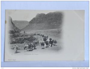 CPA   précurseur Algérie -54 El Kantara Les Gorges - Caravane