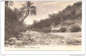 cpa - algerie -- EL  KANTARA -- la  riviere  -