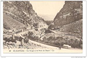 cpa - algerie -- EL  KANTARA -- les gorges et la porte du désert
