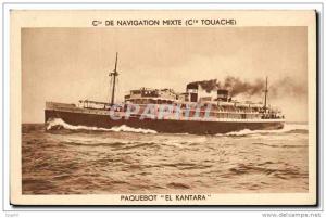 CPA Bateau Paquebot El Kantara Cie de Navigation Mixte Cie Touac