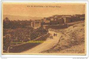CPA  ALGERIE  EL KANTARA  le village rouge - (scan recto-verso)
