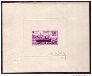 EPREUVES DE LUXE D´ARTISTE NOUVELLE CALEDONIE PA 141 PAQUEBOT EL KANTARA SIGNEE ARTISTE HALEY