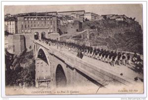 CONSTANTINE Spahis sur le pont El Kantara