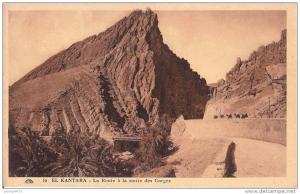 POST CARD CPA N°10 - EL KANTARA  Algérie  - La Route à la sortie des Gorges